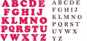  English alphabet.